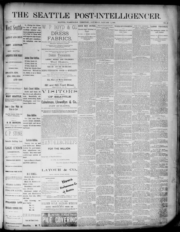 Newspaper page, 1889-01-05