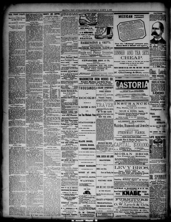 Newspaper page, 1889-03-09