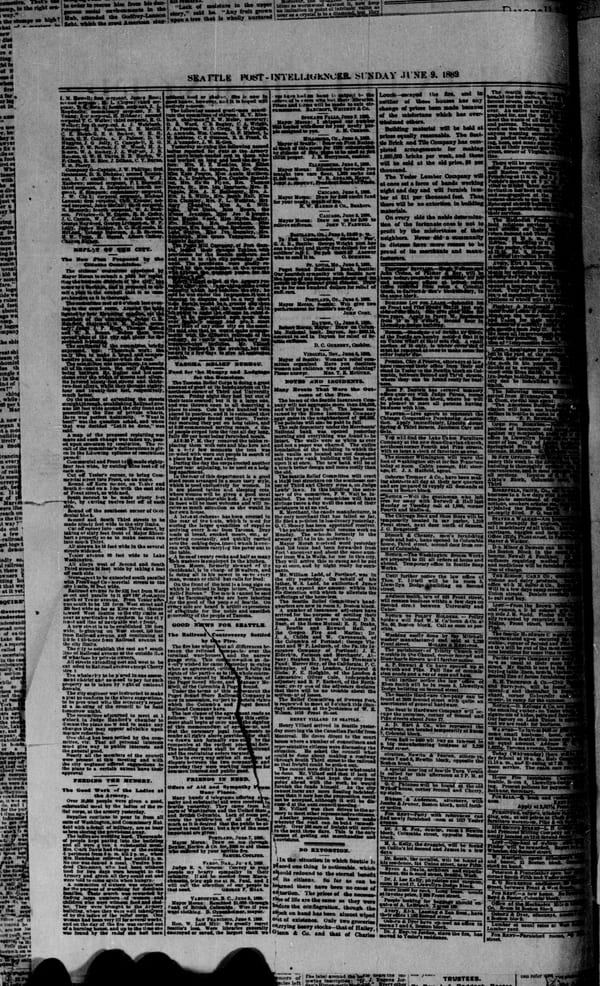 Newspaper page, 1889-06-09