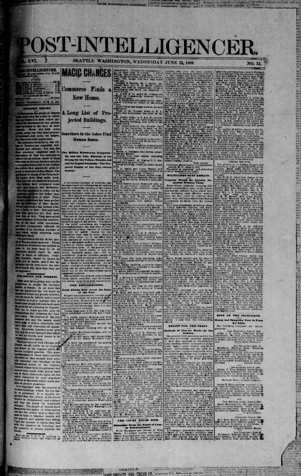 Newspaper page, 1889-06-12