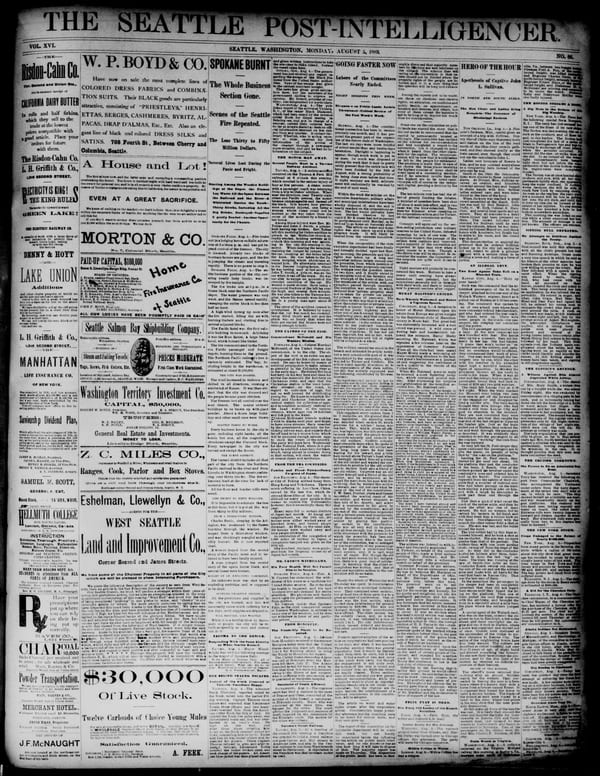 Newspaper page, 1889-08-05