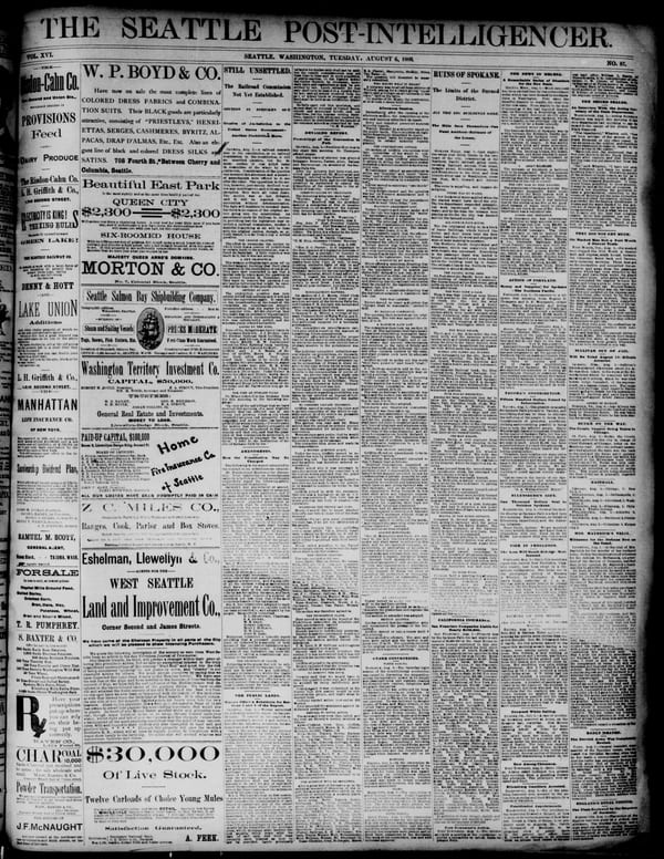 Newspaper page, 1889-08-06