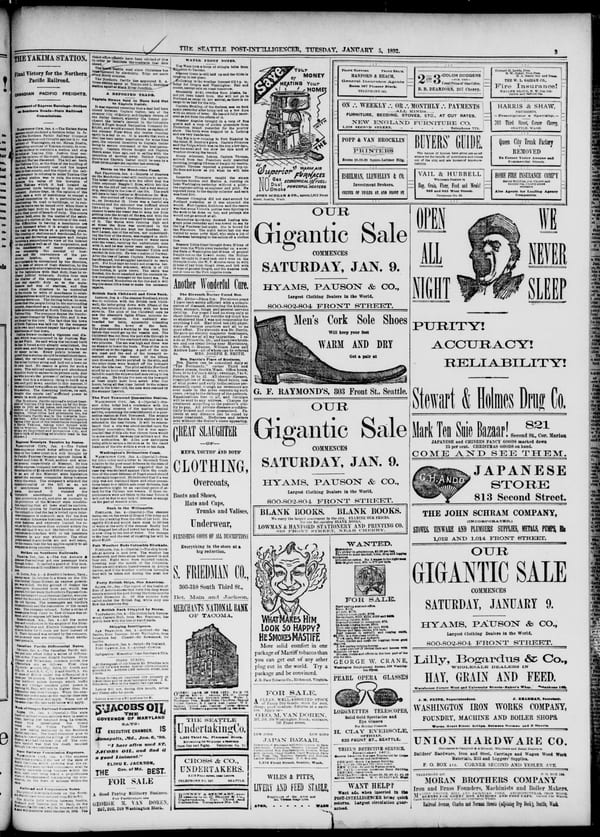 Newspaper page, 1892-01-05