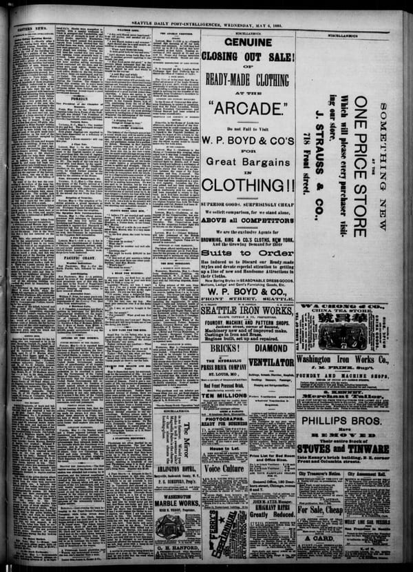 Newspaper page, 1885-05-06