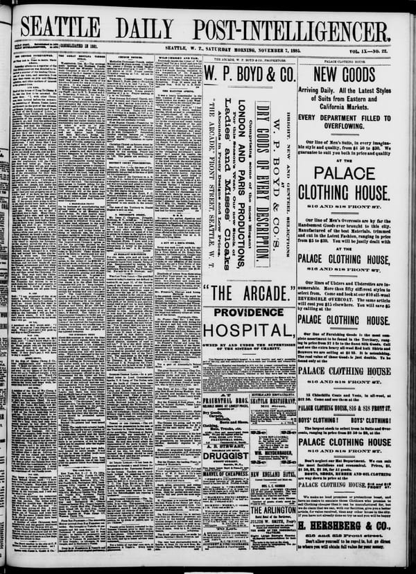 Newspaper page, 1885-11-07