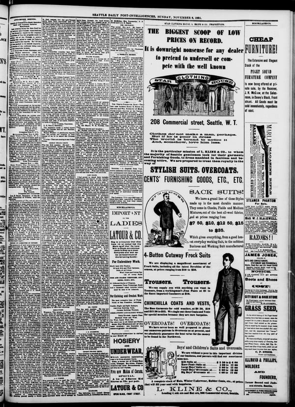 Newspaper page, 1885-11-08