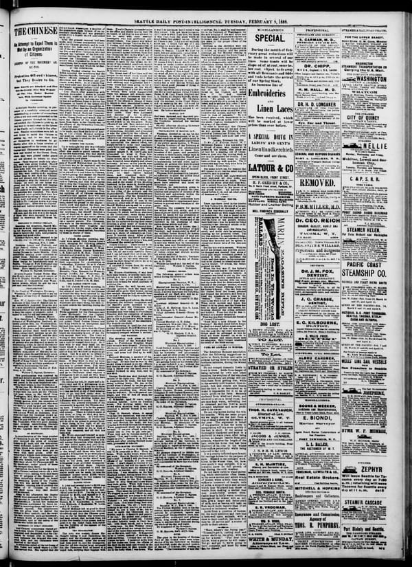 Newspaper page, 1886-02-09