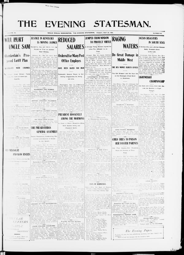 Newspaper page, 1903-05-29