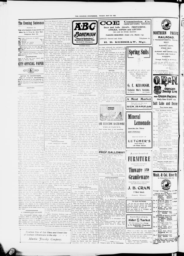 Newspaper page, 1903-05-29
