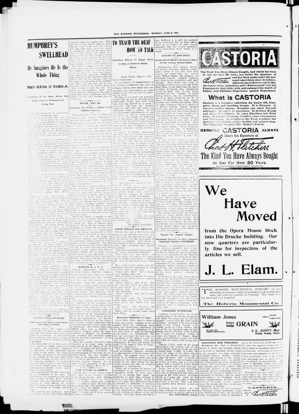 Newspaper page, 1903-06-08