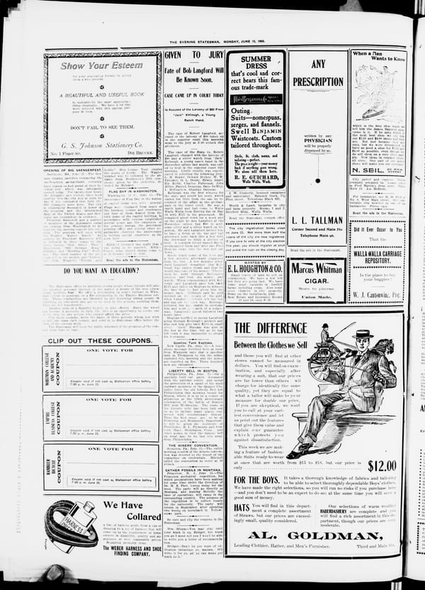 Newspaper page, 1903-06-15