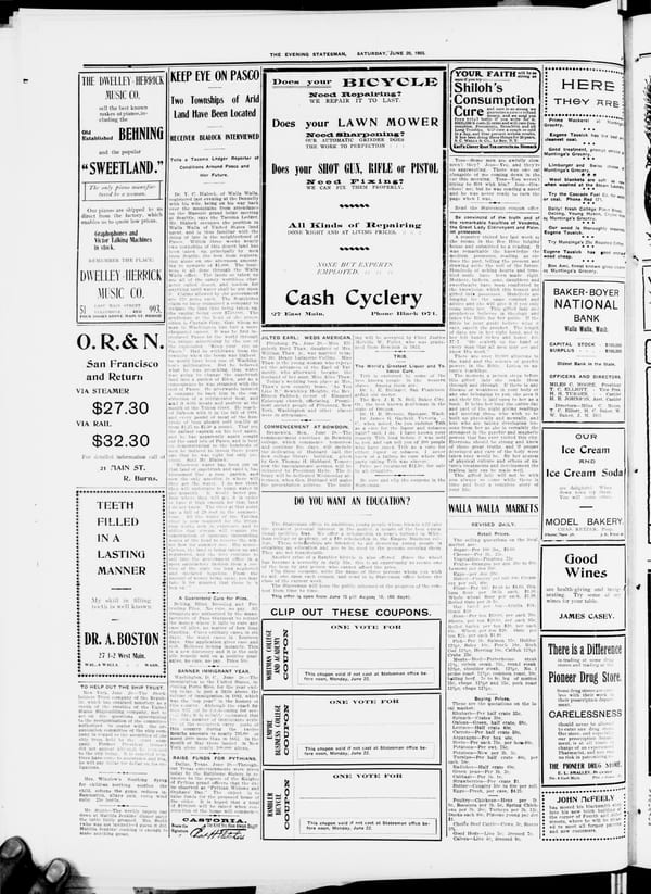 Newspaper page, 1903-06-20