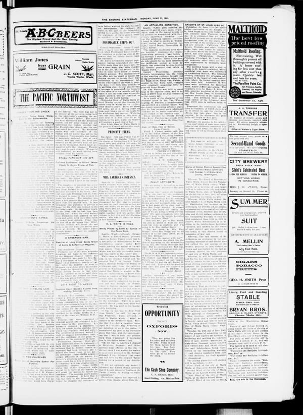 Newspaper page, 1903-06-22