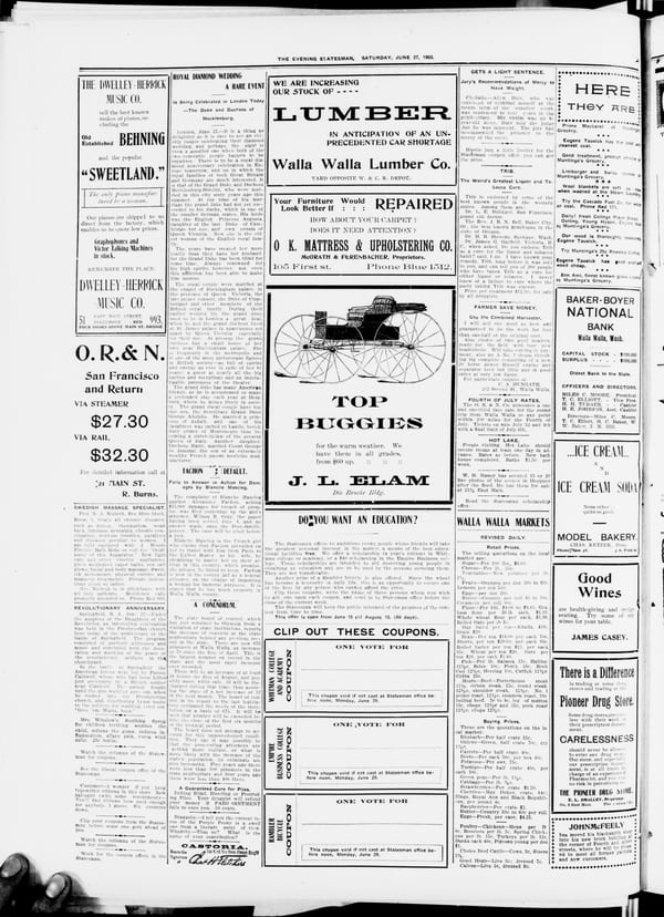 Newspaper page, 1903-06-27