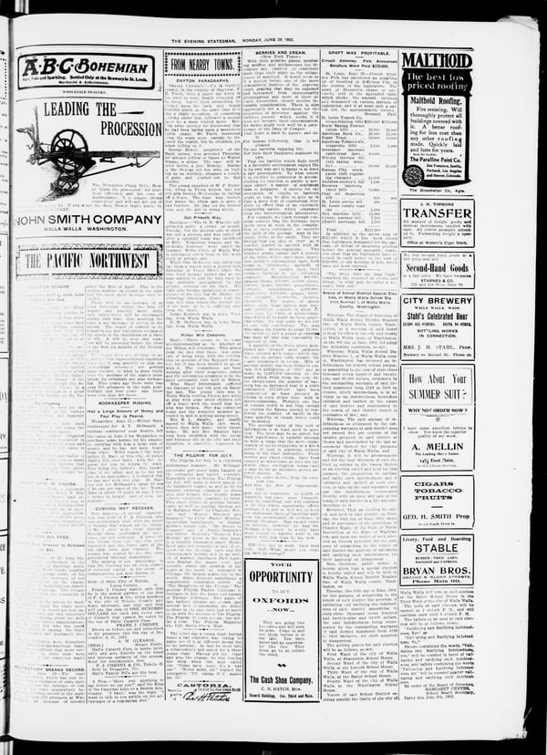 Newspaper page, 1903-06-29