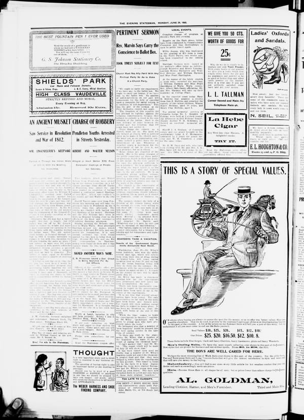 Newspaper page, 1903-06-29