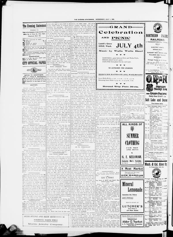 Newspaper page, 1903-07-01