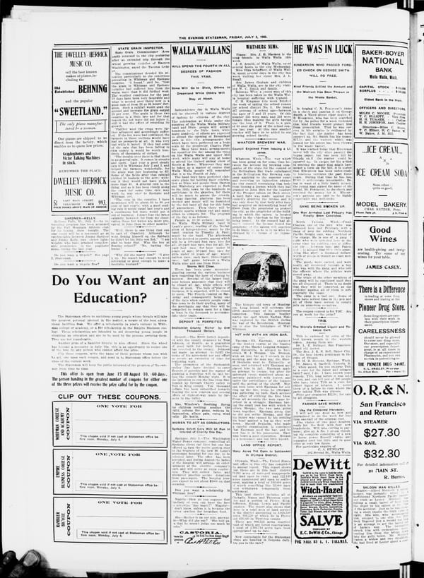 Newspaper page, 1903-07-03