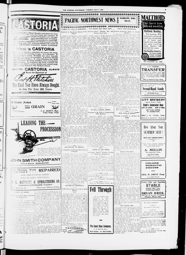 Newspaper page, 1903-07-07