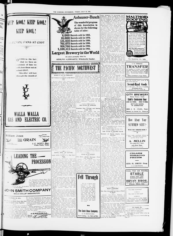 Newspaper page, 1903-07-10