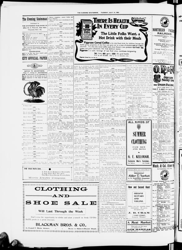 Newspaper page, 1903-07-14
