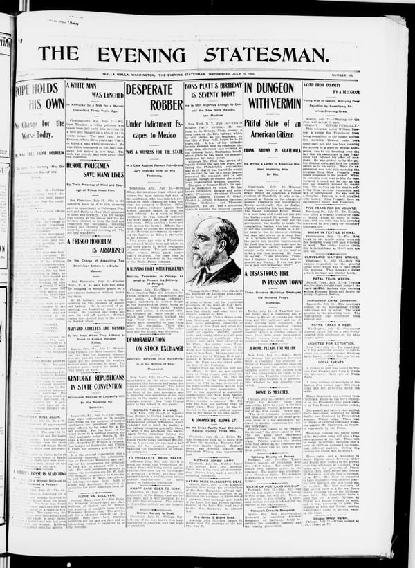 Newspaper page, 1903-07-15