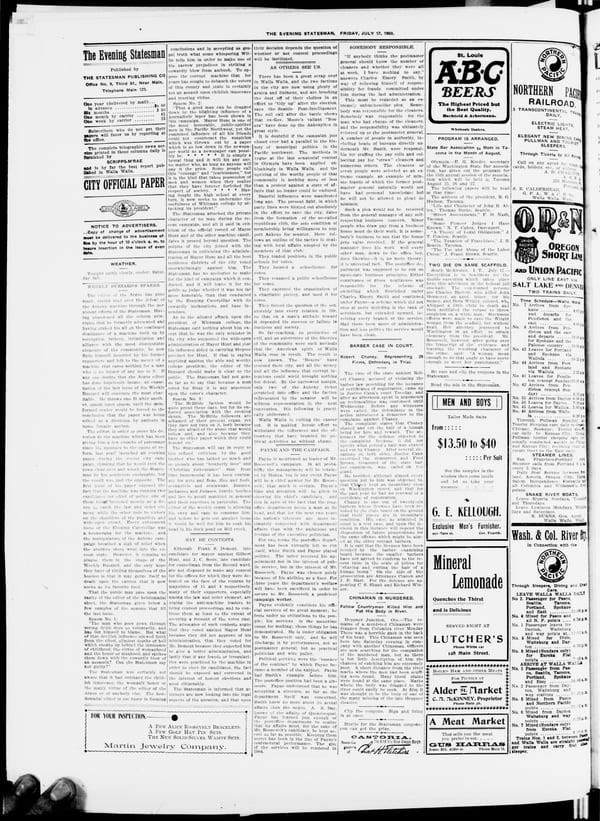 Newspaper page, 1903-07-17