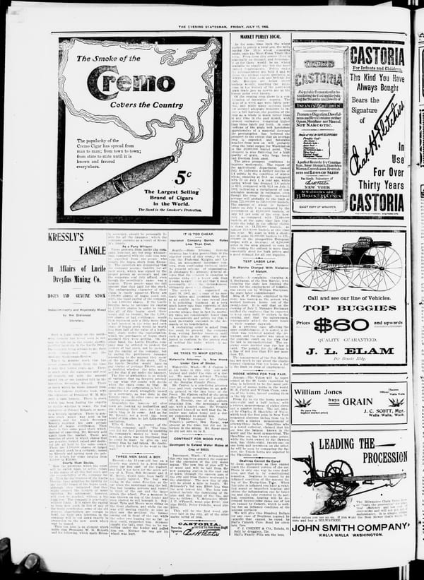 Newspaper page, 1903-07-17