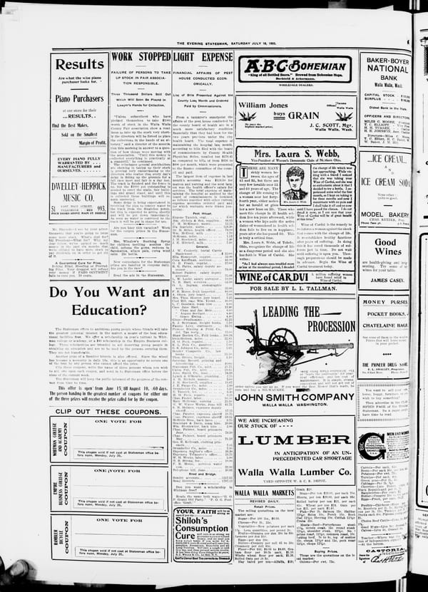 Newspaper page, 1903-07-18