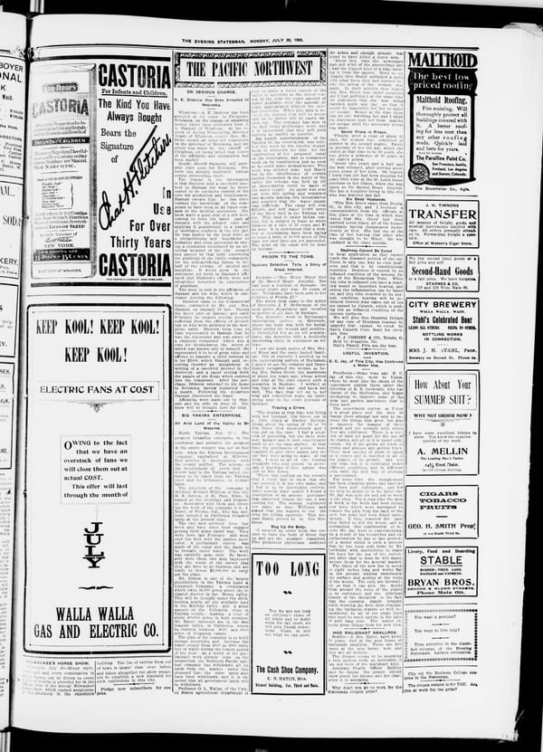 Newspaper page, 1903-07-20