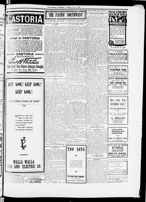 Newspaper page, 1903-07-21