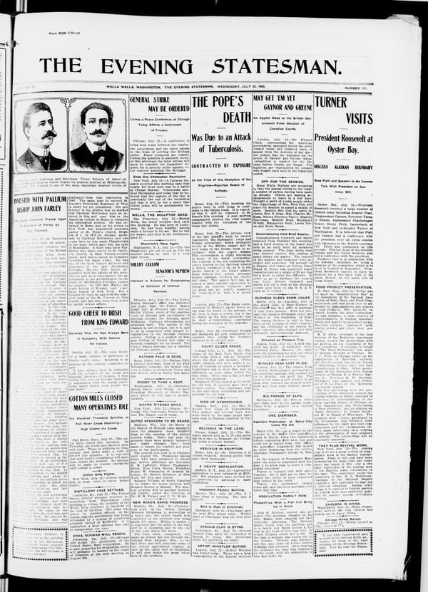 Newspaper page, 1903-07-22
