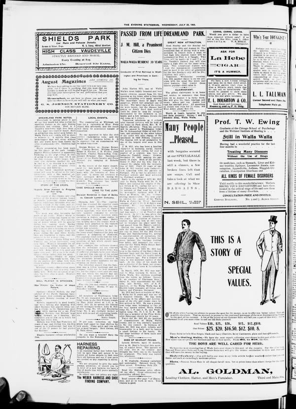 Newspaper page, 1903-07-22