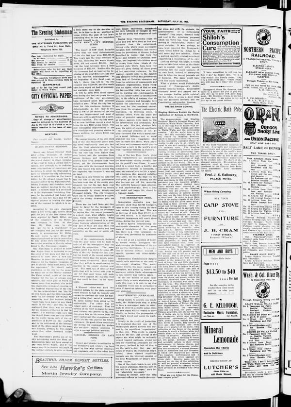 Newspaper page, 1903-07-25