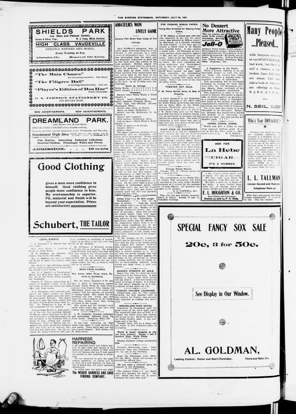 Newspaper page, 1903-07-25