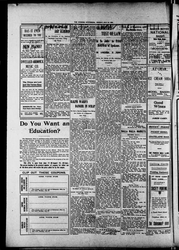 Newspaper page, 1903-07-27