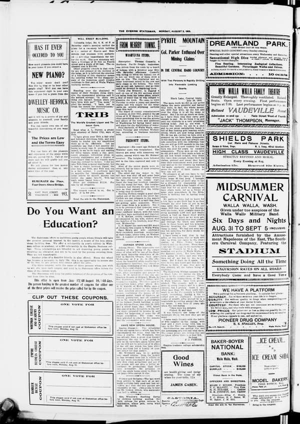 Newspaper page, 1903-08-03