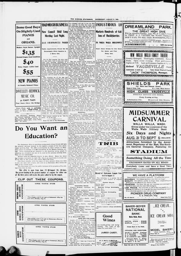 Newspaper page, 1903-08-05