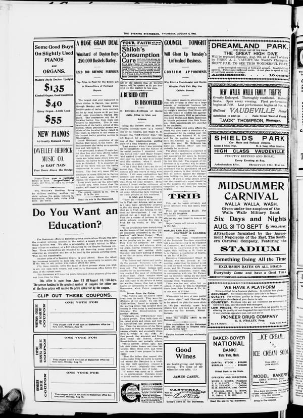 Newspaper page, 1903-08-06