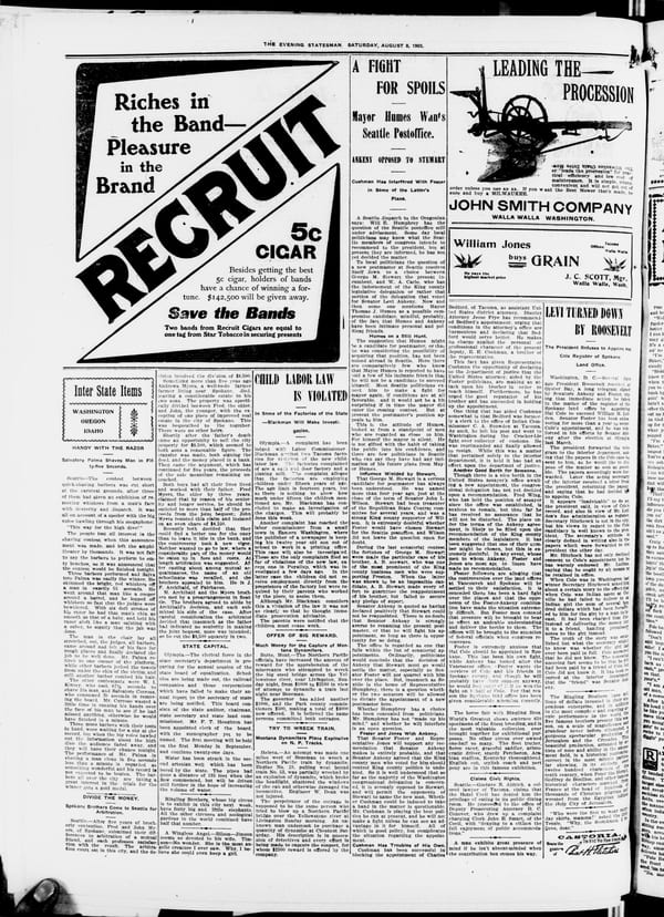 Newspaper page, 1903-08-08