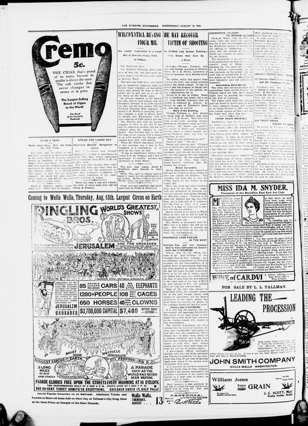 Newspaper page, 1903-08-12