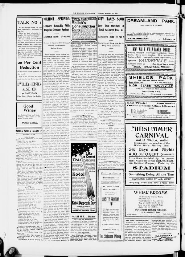 Newspaper page, 1903-08-18