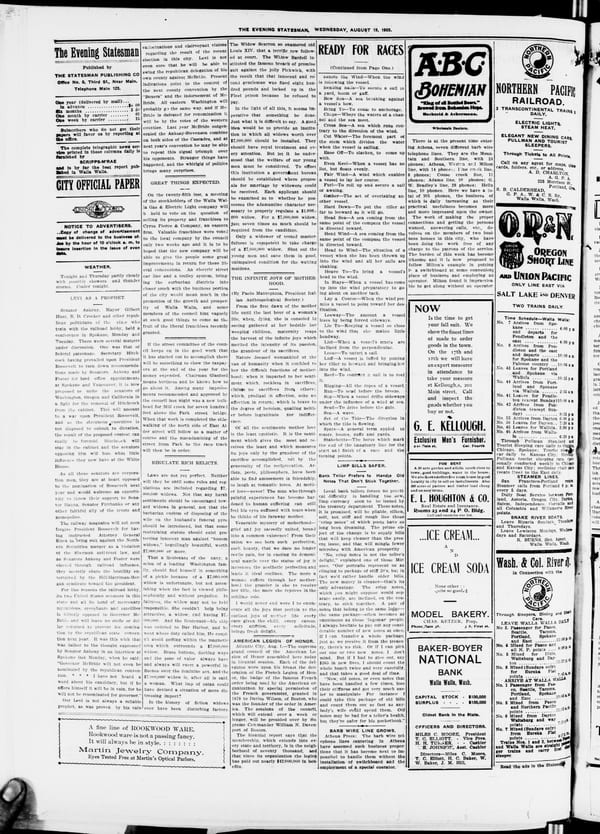 Newspaper page, 1903-08-19