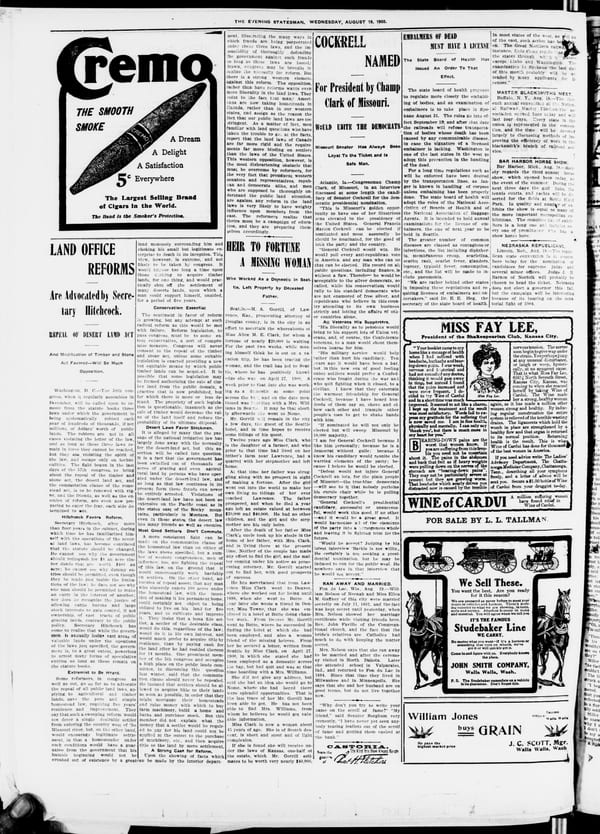 Newspaper page, 1903-08-19