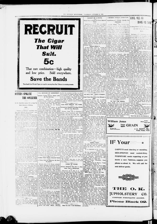 Newspaper page, 1903-10-08