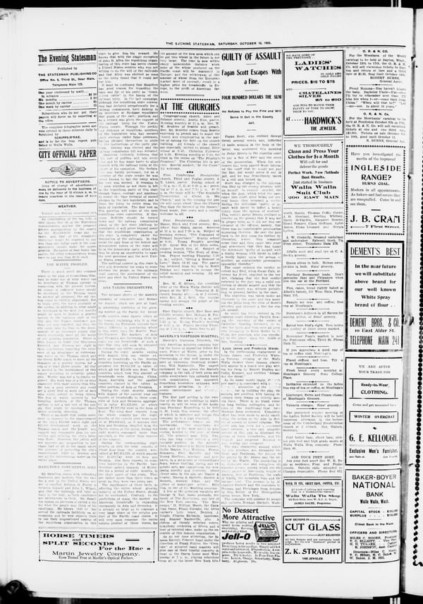 Newspaper page, 1903-10-10