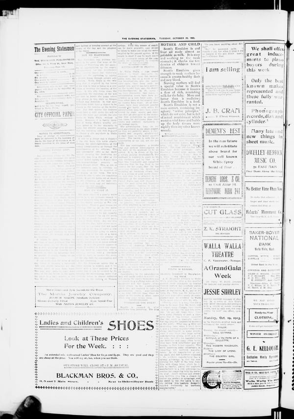 Newspaper page, 1903-10-20