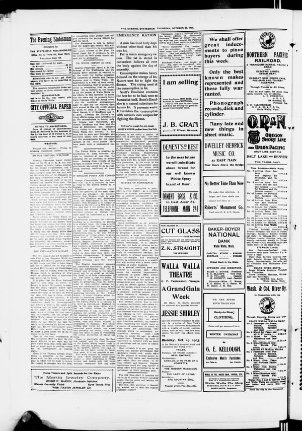 Newspaper page, 1903-10-22