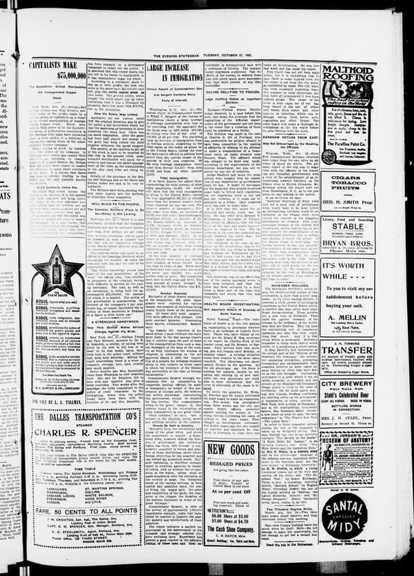 Newspaper page, 1903-10-27