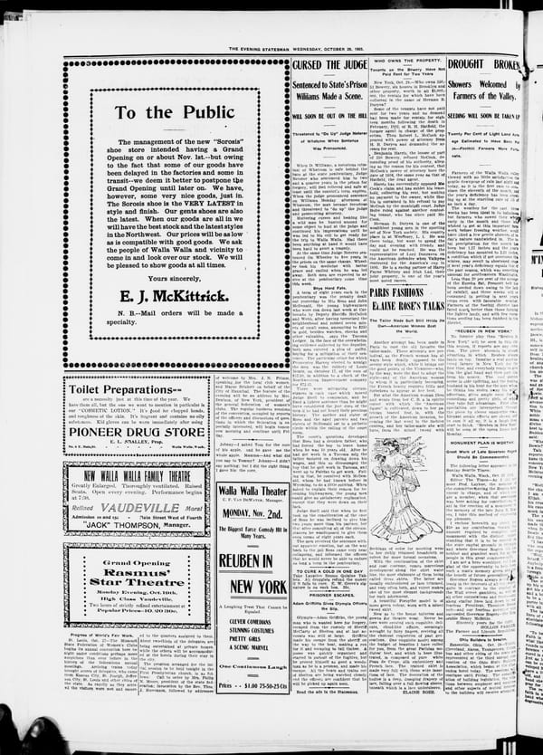 Newspaper page, 1903-10-28